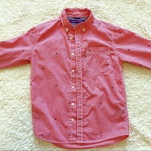 Boy’s 12/14 M TOMMY HILFIGER Button Up Shirt Red